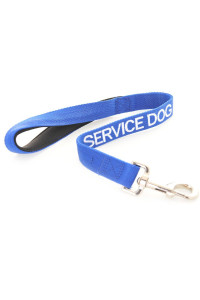 Dexil Limited Service Dog Blue 2ft 4ft 6ft Padded Dog Leash Prevents Accidents by Warning Others of Your Dog in Advance (2ft)