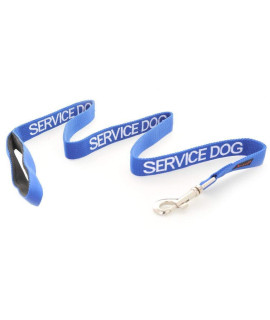 Service Dog Blue 2ft 4ft 6ft Padded Dog Leash Prevents Accidents by Warning Others of Your Dog in Advance (4ft)