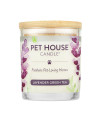 One Fur All, Pet House Candle - 100% Plant-Based Wax Candle - Pet Odor Eliminator for Home - Non-Toxic and Eco-Friendly Air Freshening Scented Candles - (Pack of 1, Lavender Green Tea)