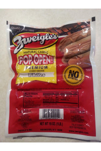 Zweigle Hot Dogs White 8 lbs. (8 packs of 6 hot dogs)