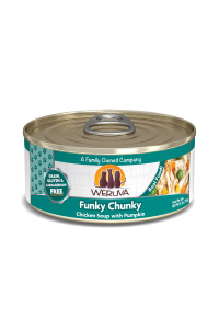 Weruva Classic Cat Food, Funky Chunky Chicken Soup with Pumpkin in Chicken Soup, 5.5oz Can (Pack of 24)