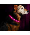 LED Dog Necklace Collar - USB Rechargeable Loop - Available in 6 Colors - Makes Your Dog Visible, Safe & Seen