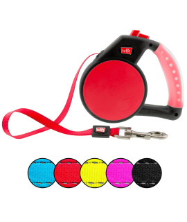 WIGZI Gel Retractable Leash, Small, Red (SMLGL-RD)