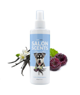 Bark2Basics Salon Scents Pet Grooming Cologne - 8 oz, Natural Professional Groomer Perfume for Dogs and Cats, Long Lasting, Deodorizing, (Vanilla Black Raspberry)
