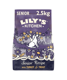 Lilys Kitchen Senior Recipe Turkey & Trout Natural grain Free complete Dry Dog Food 25 kg (with Turkey and Herbs)