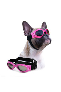 Petleso Dog Goggles Medium Breed, Pet Sunglasses for Medium Dogs Eye Protection Windproof, Pink