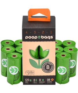 The Original Poop Bags Dog Poop Bag, Dog Bags For Poop, 120 Dog Waste Bags, Doggy Poop Bags Refills, Doggy Poop Bags 38% Plant Based USDA, Poop Bags for Dogs, Dog Poop Bags Rolls, Doggie Poop Bags Orange Scented