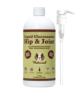 Natural Dog Company Liquid Glucosamine Hip & Joint Oil for Dogs, 32 oz, Extra Strength Cartilage and Joint Support, Helps Mobility and Eases Occasional Stiffness, Dog Vitamins and Supplements