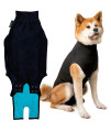 Suitical Recovery Suit for Dogs - Dog Surgery Recovery Suit with Clip-Up System - Breathable Fabric for Spay, Neuter, Skin Conditions, Incontinence - XL Dog Suit, Black
