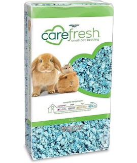 carefresh 99% Dust-Free Blue Natural Paper Small Pet Bedding with Odor Control, 10 L