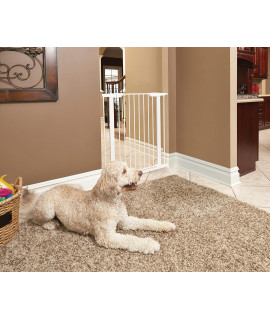 MidWest Homes for Pets 39' High Walk-thru Steel Pet Gate, 29' - 38' Wide in Soft White