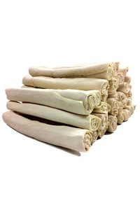 123 Treats - Premium Rawhide Retriever Rolls for Dogs Bone 9-10?(24 Count) All-Natural Grass-Fed Free-Range Hand Rolled Dog Bones Medium and Large Dogs