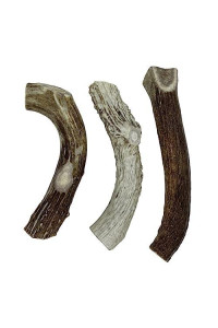 Deer Valley Dog Chews (Large 3 Pack, 6-7 Inches) Premium Deer Antler for Dogs - Ethically-Sourced and Irresistible Dog Chew Toy for Medium to Large Dog Breeds