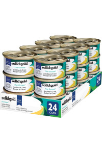 Solid Gold Wet Cat Food Shreds in Gravy - Canned Cat Food Made w/Real Tuna & Sardine for Cats of All Ages - Five Oceans Grain Free Cat Wet Food for Sensitive Stomach & Overall Health - 24ct/3oz Can