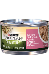 Purina Pro Plan Natural Wet Cat Food, Natural Salmon and Catfish in Sauce Entree - (24) 3 oz. Pull-Top Cans