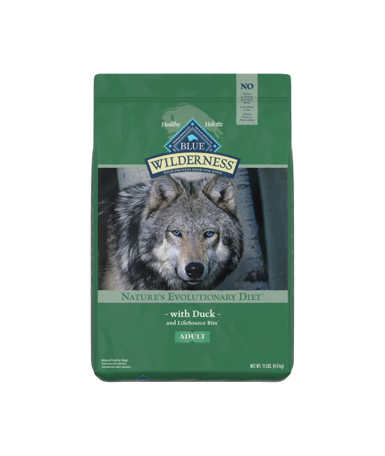 Blue Buffalo Wilderness High Protein, Natural Adult Dry Dog Food, Duck 11-lb