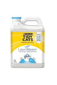 Purina Tidy Cats Low Dust Clumping Cat Litter, LightWeight Glade Clear Springs Multi Cat Litter - (2) 8.5 lb. Jugs