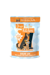 Weruva Dogs in The Kitchen, Goldie Lox with Chicken & Wild-Caught Salmon Wet Dog Food, 2.8oz Pouch (Pack of 12)