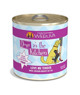 Weruva Dogs in The Kitchen, Love Me Tender with Chicken Breast Wet Dog Food, 10oz Can (Pack of 12)