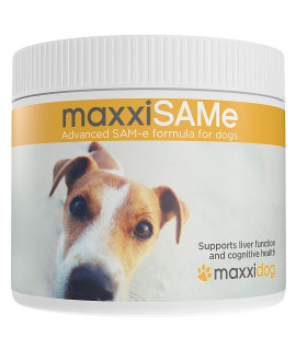 maxxipaws maxxiSAMe Sam-e Supplement for Dogs - Dog Liver and cognitive Brain Support - given with Food Powder 53 oz