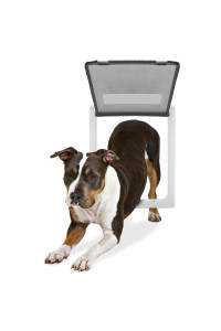 Large Breed Locking Pet Door - 14.5 x 12 Opening with Hard Plastic Flap by Weebo Pets