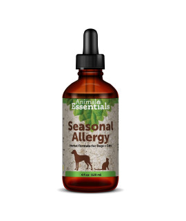 Animal Essentials Seasonal Allergy Herbal Supplement for Dogs & Cats, 4 fl oz - Made in the USA, Sweet Tasting Allergy Relief