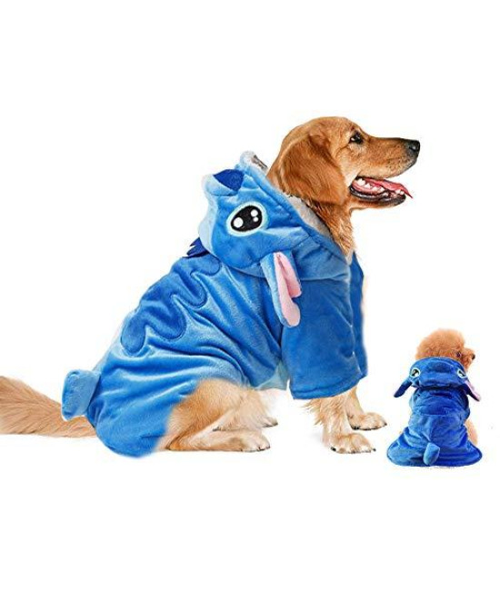 Dog Costume, Gimilife Dog Hoodie, Dog Halloween Costume Pet Xmas Pajamas Outfit, Pet Coat Cartoon Costumes for Small Medium Large Dogs and Cats for Halloween Christmas and Winter -XS