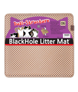 Blackhole Cat Litter Mat - Medium Square 23 X 21 - Blackhole Litter Mat?(Beige)