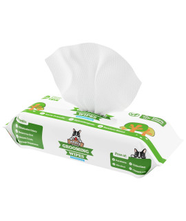 Pogis Dog grooming Wipes - 100 Dog Wipes for cleaning and Deodorizing - Plant-Based, Hypoallergenic Pet Wipes for Dogs, Puppy Wipes - Quick Bath Dog Wipes for Paws, Butt, & Body - Fragrance Free