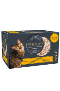 Encore cat Food Pouch chicken Selection, 6 X (6 x 70 g)
