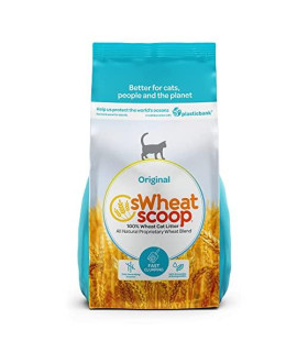 sWheat Scoop Natural Wheat Cat Litter, Original, Fast Clumping with Odor Neutralizing Enzymes, 25 Pound Bag