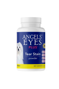 Angels Eyes PLUS Tear Stain Prevention Chicken Powder for Dogs All Breeds No Wheat No Corn Daily Support for Eye Health Proprietary Formula Limited Ingredients Net Content 75g