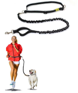 Hands Free Dog Leash by Hertzko - Great Running Leash for m=Medium to Large Dogs - Strong, Durable and Weather Resistant Nylon Bungee Leash (36 inches Bungee)