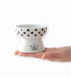 Necoichi Raised Stress Free Cat Food Bowl, Elevated, Backflow Prevention, Dishwasher and Microwave Safe, No.1 Seller in Japan! (Cat Dots, Mini)