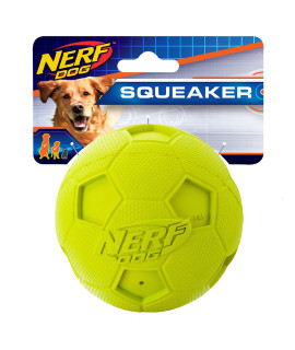 Nerf Dog 4in Soccer Squeak Ball Green, Dog Toy, Model Number: 2172