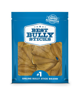 Best Bully Sticks All-Natural Cow Ears for Small, Medium and Large Dogs - 100% Natural Free-Range Grass-Fed Beef Single Ingredient High Protein, Highly Digestible Dog Chew Treats - 15 Pack