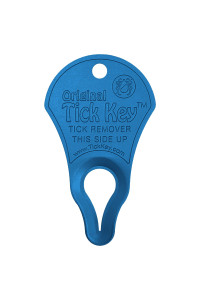 The Original Tick Key - Tick Detaching Device - Portable, Safe and Highly Effective Tick Detaching Tool (Blue)