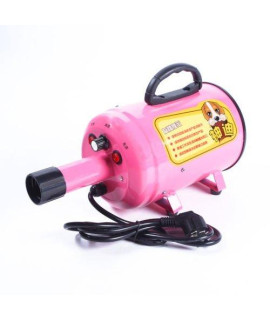 TOPcHANcES Pet Hair Dryer High-Power Adjustable Speed Pet Hair Force Dryer Dog grooming Blower with Heater Hair Dryer Pet Hairdryer Machine (2800W) (Pink)