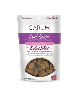 CARU - Soft 'n Tasty Baked Bites - Lamb Bites Dog Treats - Flavorful Training Treats - 4 oz.