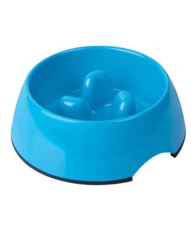 SUPERDESIGN Slow Feeder Dog Bowl Cat Bowl 1.5 Cup Slow Feeding Dog Bowl for Small Medium Breed Anti Gulping Healthy Eating Interactive Bloat Stop Fun Alternative Non Slip Puzzle Dog Food Bowl, Blue