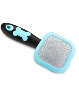 Slicker Brush, PETPAWJOY Dog Brush Gently Cleaning Pin Brush for Shedding Dog Hair Brush for Small Dogs Puppy Yorkie Poodle Rabbits Cats