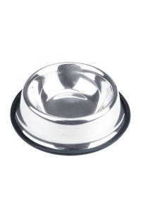 Weebo Stainless Steel Water & Food Bowl for Dogs and Cats No-Tip No-Slip Dishwasher Safe 8 Ounce Classic Stainless Steel