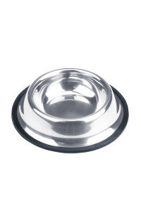 Weebo Stainless Steel Water & Food Bowl for Dogs and Cats No-Tip No-Slip Dishwasher Safe 4 Ounce Classic Stainless Steel