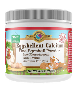 Pet's Friend Eggshellent Calcium 16 oz - Fine Eggshell Powder Calcium Supplement for Dogs and Cats, Low Phosphorous Non-Bovine Ingredients, Nourish Muscles, Joints, and Bones, Tasty Food Additive