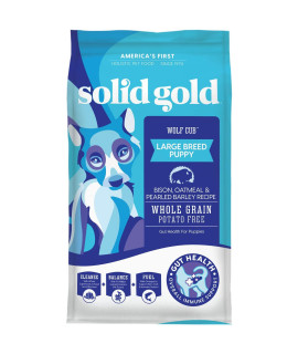 Solid Gold Large Breed Puppy Food - Made with Real Bison, Oatmeal & Pearled Barley - Wolf Cub Whole Grain Puppy Food for Large Breed to Promote Healthy Growth and Balanced Nutrition