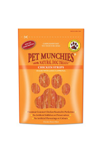 Pet Munchies Natural Dog Treats chicken Strips, 90 g (Pack of 8)