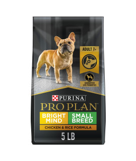 Purina Pro Plan Small Breed Senior Dog Food, Bright Mind 7+ Chicken & Rice Formula - 5 lb. Bag