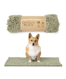 My Doggy Place Microfiber Dog Mat for Muddy Paws, 31 x 20 Oatmeal - Absorbent and Quick-Drying Dog Paw Cleaning Mat, Washer and Dryer Safe - Non-Slip Rubber Backed Dog Floor Mat, Medium