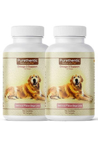 Omega 3 for Dogs, Fish Oil for Dogs 180 Softgels Pure & Natural Fatty Acids. (High EPA and DHA) (Helps Dog Allergies & Brain Function) Made in USA (2 Bottles - Save 10%)