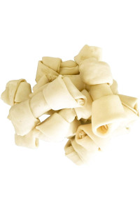 PET MAGASIN Natural Rawhide Bones Chewing Dog Treats, 10-Pack (Small (4-5 Inch))
